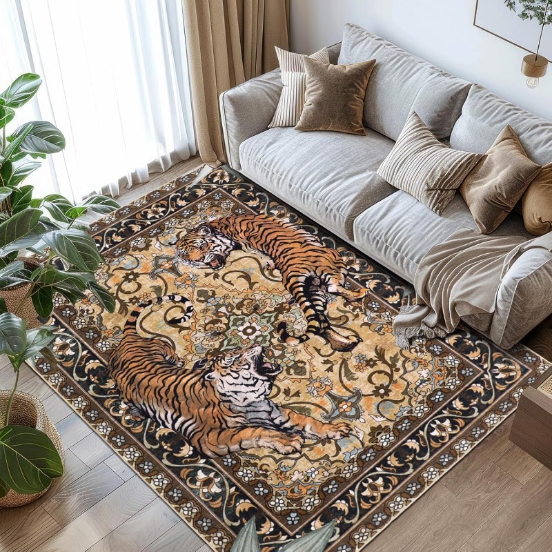 Tapis de salon Design tigre ré - Commercial Printing And Design avis et prix