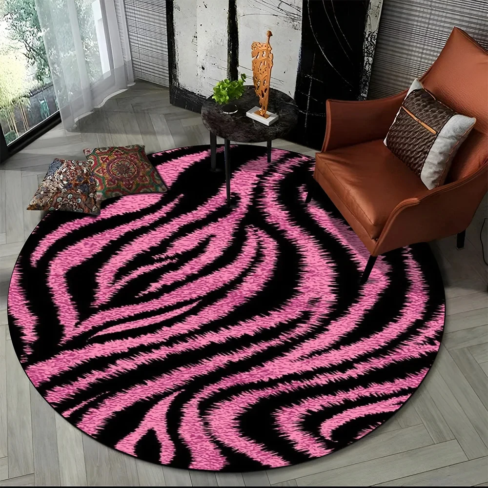 Tapis rond imprimé à rayures z - Commercial Printing Services avis et prix